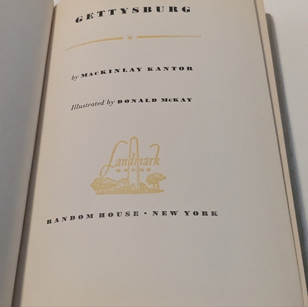 Vintage Copy Of Landmark Books - Gettysburg by MacKinlay Kantor - Picture 5 of 10